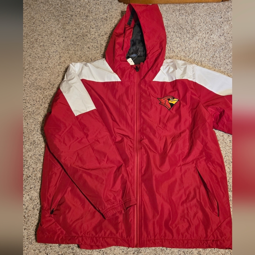 New HOLLOWAY Red Cardinal Stadium Coat Lined Jacket Adult XL